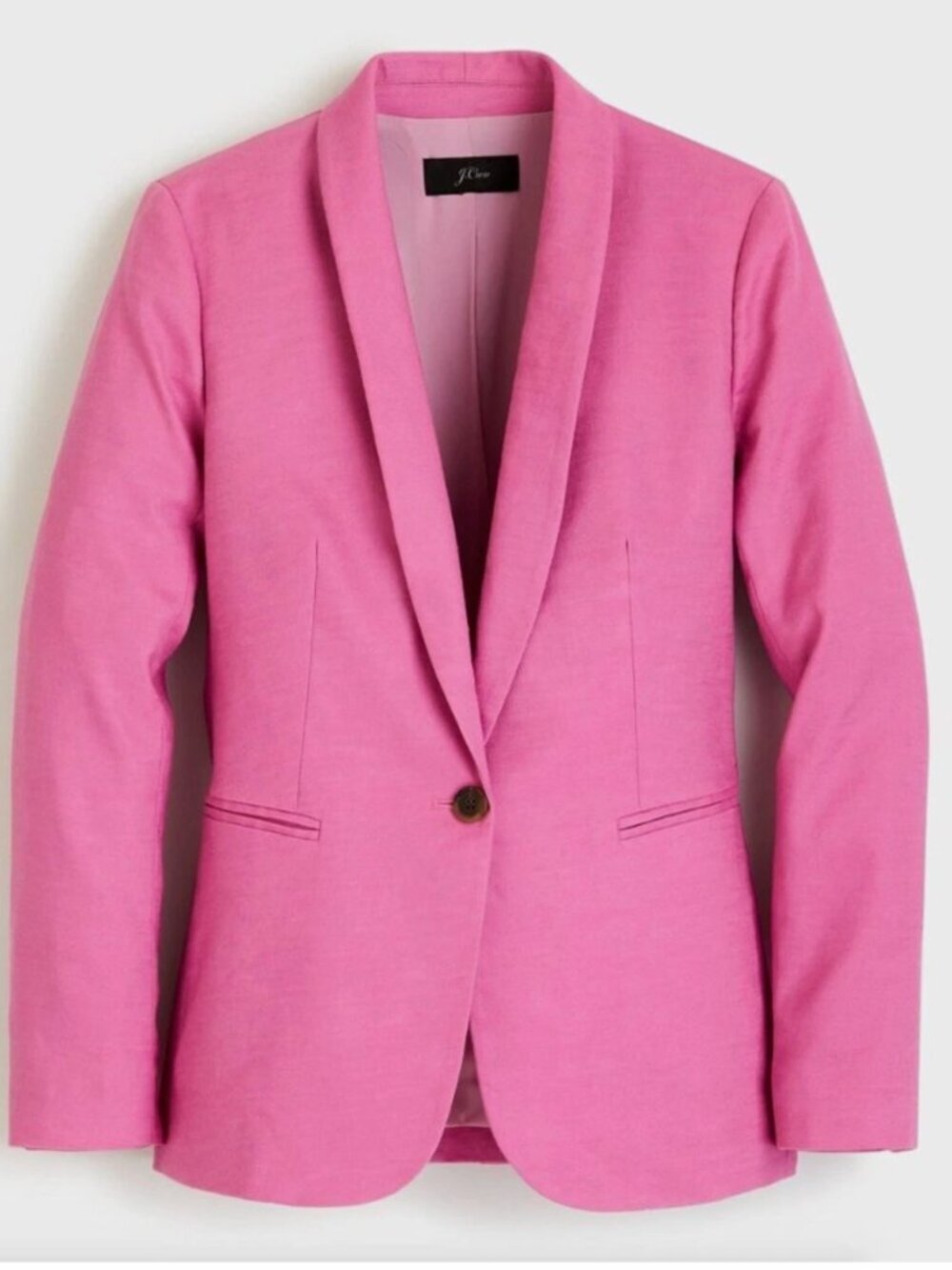 J. Crew Parke Blazer Pink Linen Blend Size 2 Lightweight Workwear